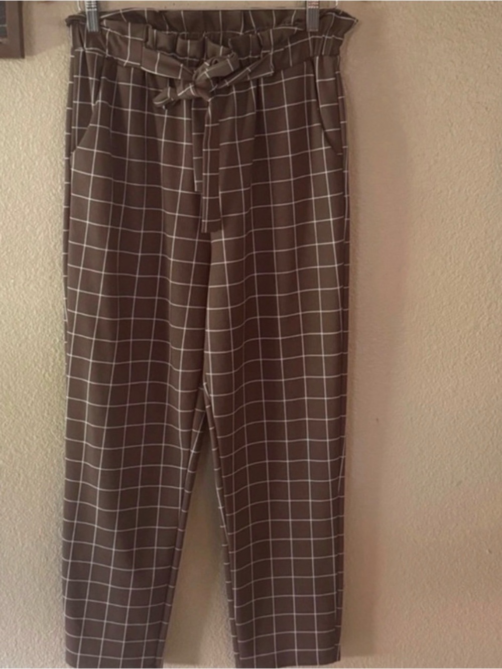 Soho Apparel Brown Patterned Trousers